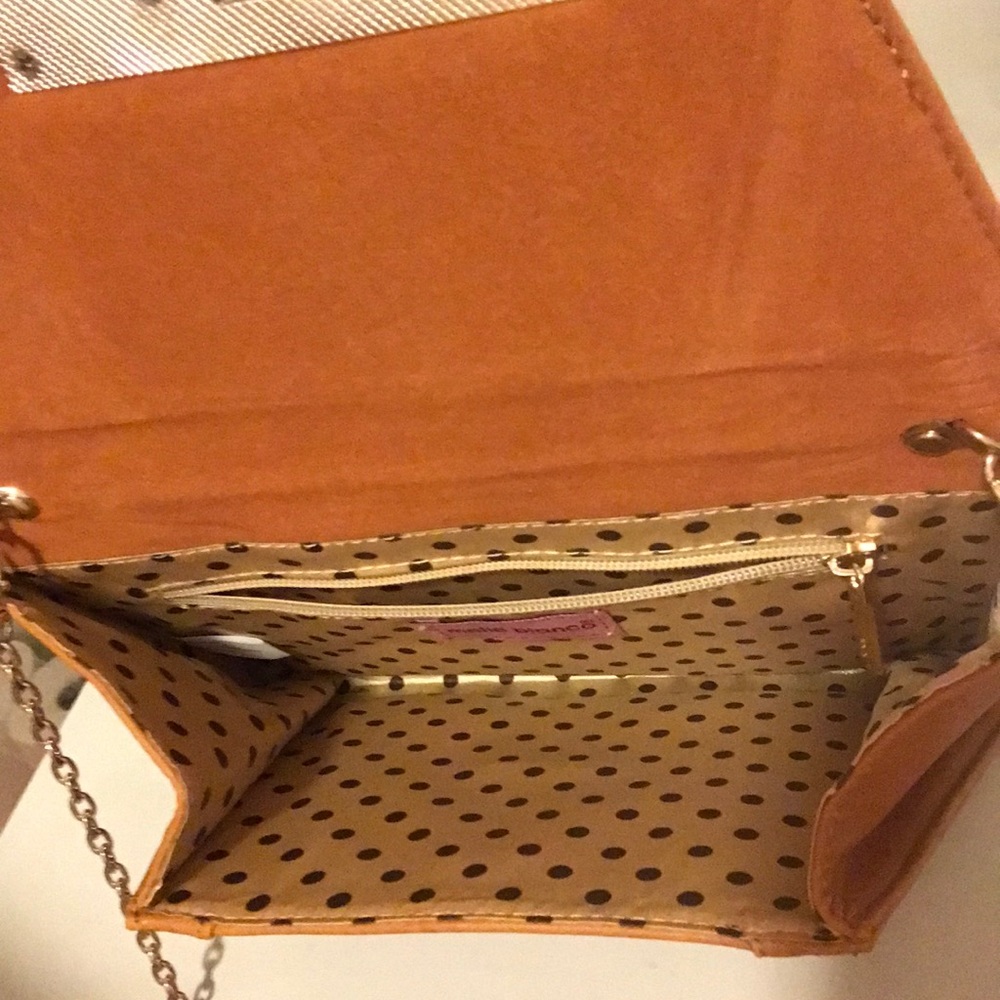 Tan Envelope Crossbody Bag or Clutch - Picture 2 of 2